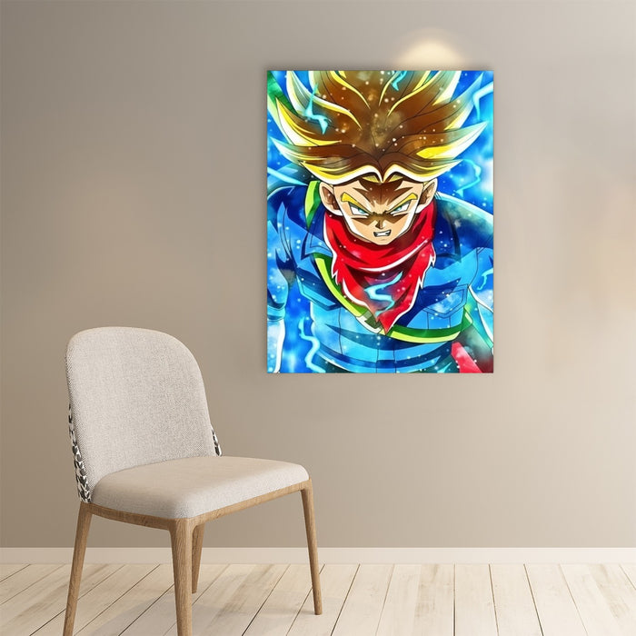 DBZ Rage Super Saiyan Trunks Portrait Unique Style Paper poster