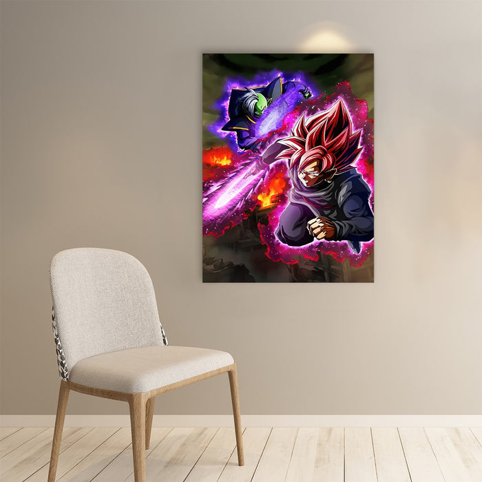 DBZ Goku Black Zamasu Super Saiyan Rose Dope Vibe Paper poster