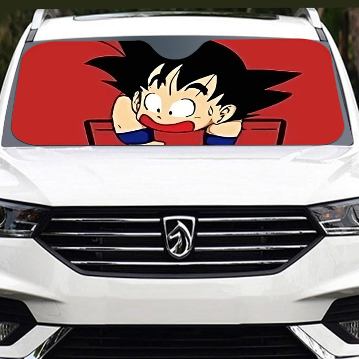 Dragon Ball Cute Goku Kid Pocket Simple Design Streetwear Windshield Sunshade