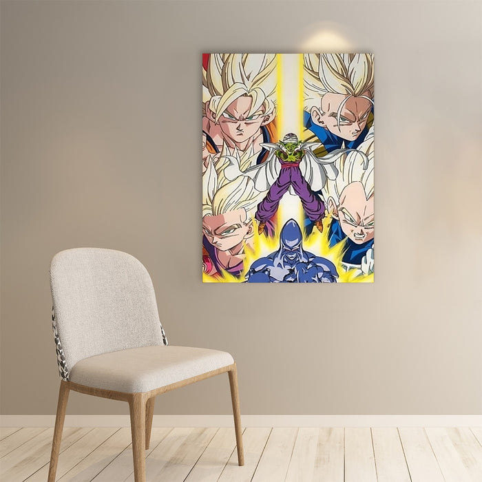 Dragon Ball Goku Vegeta Saiyan Piccolo Namekian Vibrant Design Paper poster