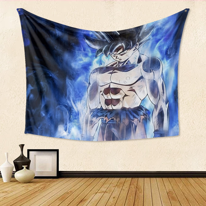 Dragon Ball Super Goku Ultra Instinct Blue Cool Casual Tapestry