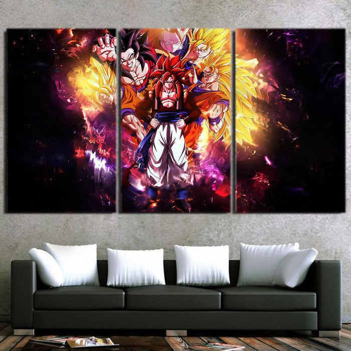 Dragon Ball Z  Goku All Super Saiyan Forms Canvas
