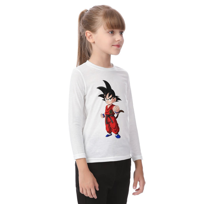 Dragon Ball Z Serious Kid Goku Kids Long Sleeve T-Shirt