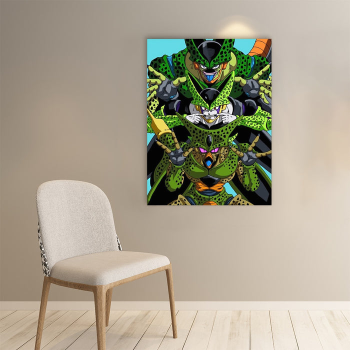 Dragon Ball Z Cell Transformations Painting