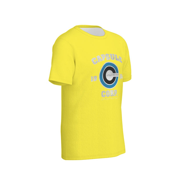 Dragon Ball Z Yellow Capsule Corp Baseball Shirt
