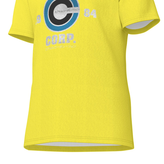 Dragon Ball Z Yellow Capsule Corp Baseball Shirt