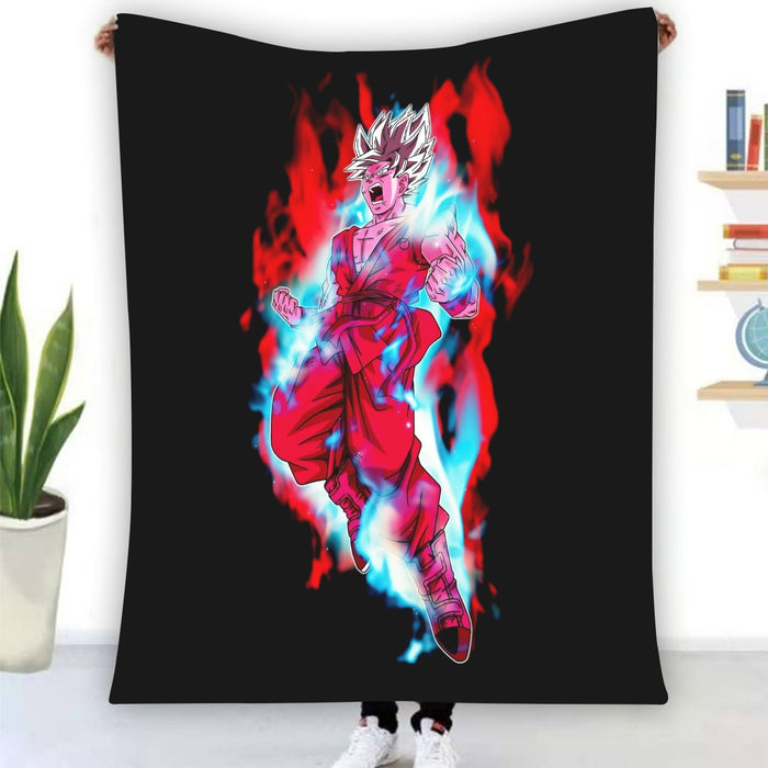 Dragon Ball Cool Goku White Super Saiyan Whis Symbol  Blanket