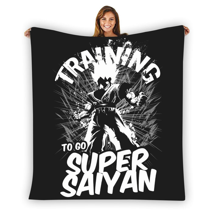 Dragon Ball Z Goku Training To Go Super Saiyan Epic Blanket