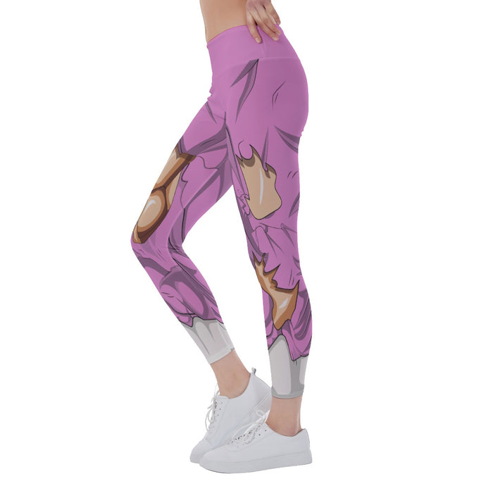 Dragon Ball Super Purple Ripped Warrior Yoga Leggings — DBZ Store