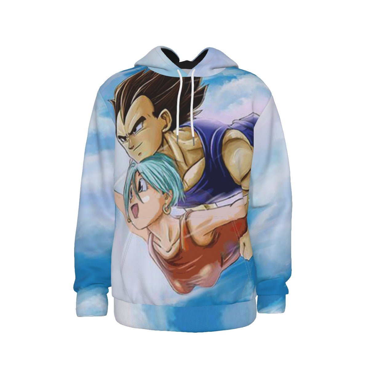 Happy Vegeta and Bulma Couple Flying in The Blue Sky DBZ 3D Hoodie — DBZ  Store