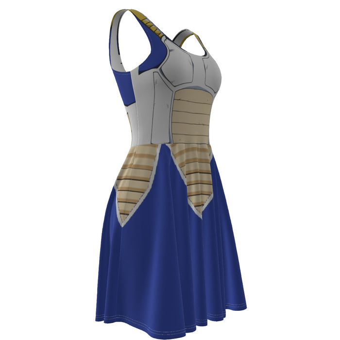 Dragon Ball Z  Vegeta Saiyan Armor Blue Cosplay Dress