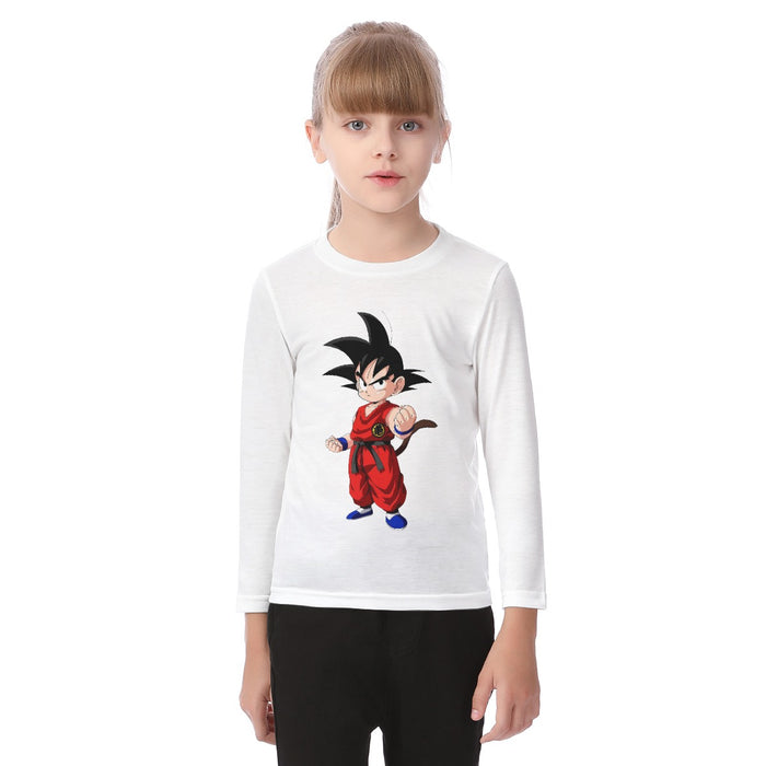 Dragon Ball Z Serious Kid Goku Kids Long Sleeve T-Shirt