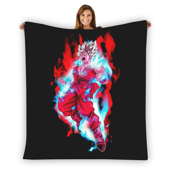 Dragon Ball Cool Goku White Super Saiyan Whis Symbol  Blanket