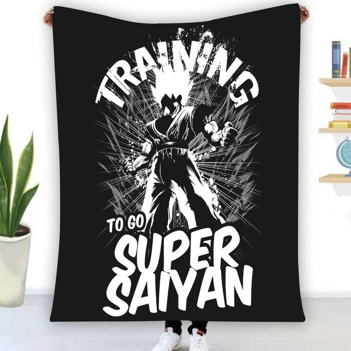 Dragon Ball Z Goku Training To Go Super Saiyan Epic Blanket