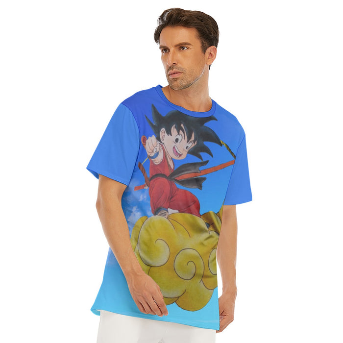 Dragon Ball Cute Goku Kid Ride Cloud Nimbus Simple Design T-shirt