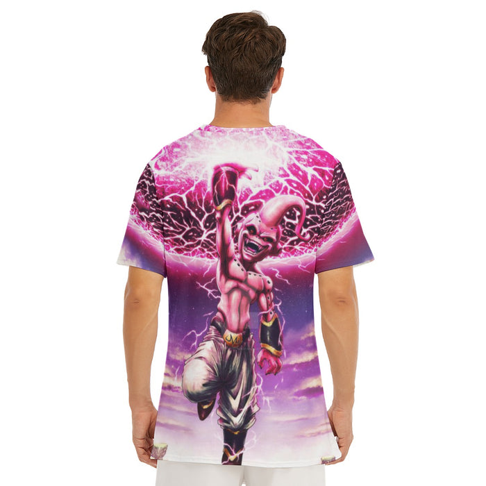 DBZ Kid Buu Super Villain Giant Ki Blast Realistic Design T-Shirt