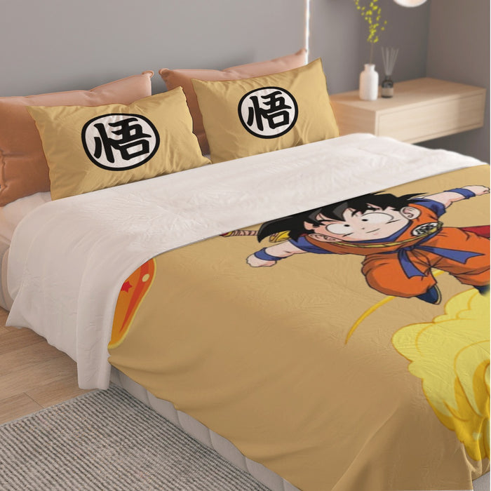 Kid Goku Flying Nimbus Dragon Ball Z Bed Set