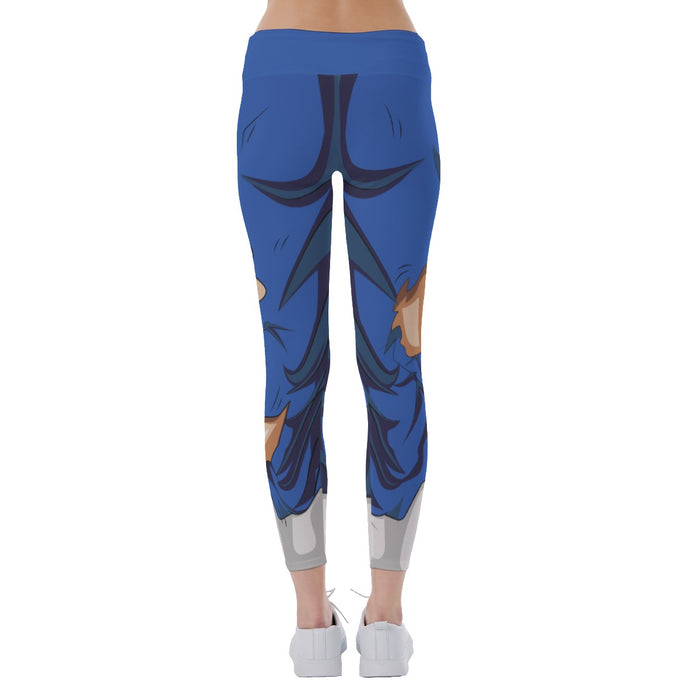 Dragon Ball Super Blue Ripped Warrior Yoga Leggings — DBZ Store