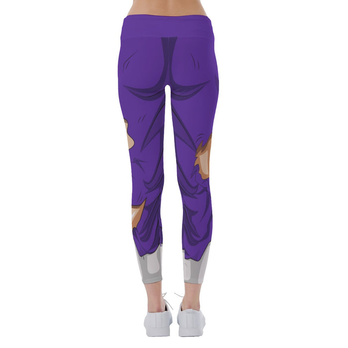 Dragon Ball Super Purple Ripped Warrior Yoga Leggings — DBZ Store