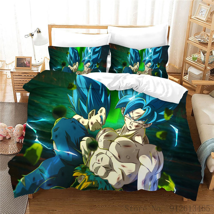 Super Saiyan Blue Goku and Vegeta Dragon Ball Z Bed Set Collection 2