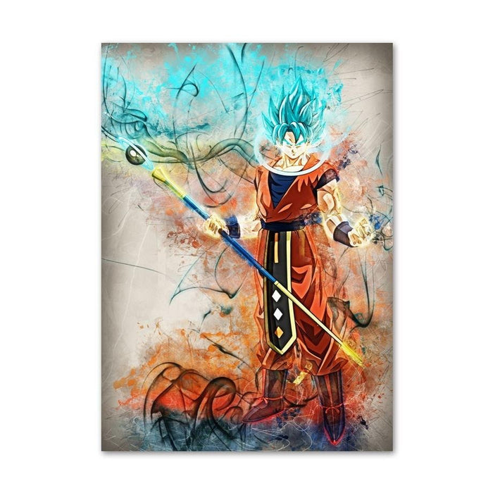 Dragon Ball Super Goku Super Saiyan Blue Painting
