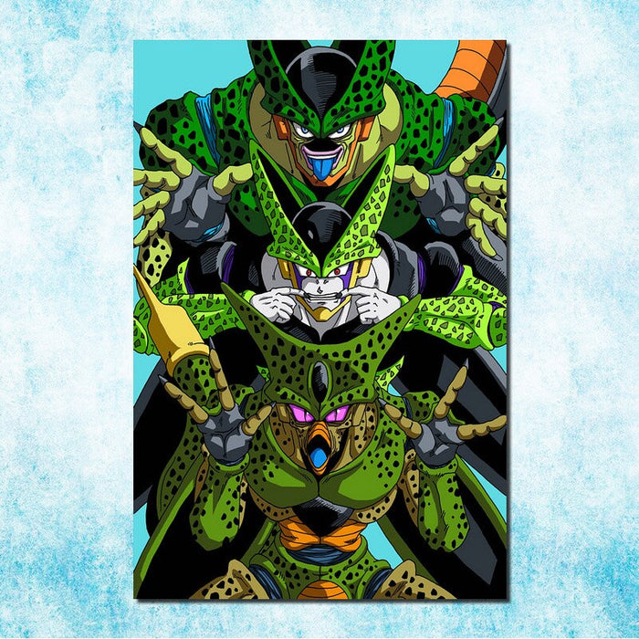 Dragon Ball Z Cell Transformations Painting