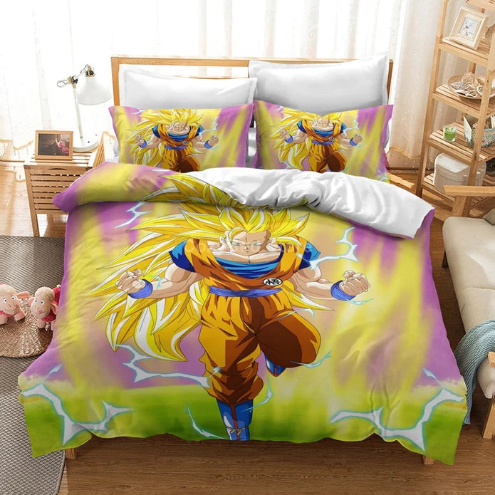 Super Saiyan Goku Power Dragon Ball Z Bed Set