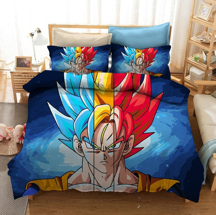 Goku on All Forms Dragon Ball Z Bed Set
