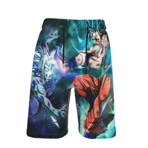 Dragon Ball Super  Fused Zamasu Vs Goku SSJ Blue Workout Shorts
