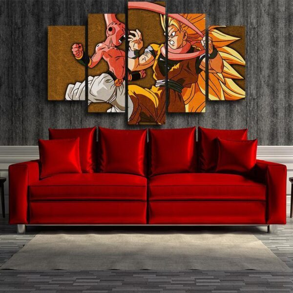 Dragon Ball Z  Kid Buu Vs SSJ 3 Goku Canvas - Image 3